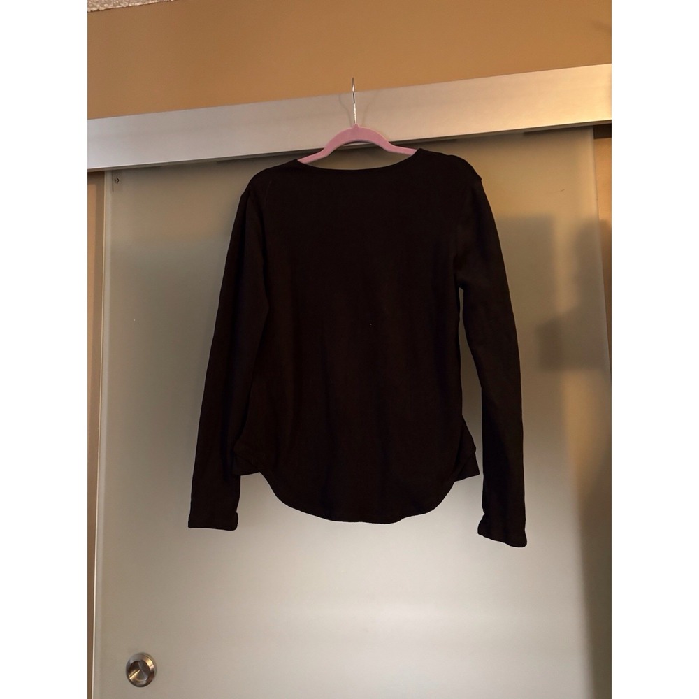 Cuddl Duds Climate Smart Crew Neck‎ Top T-Shirt Tee Black Womens Size S